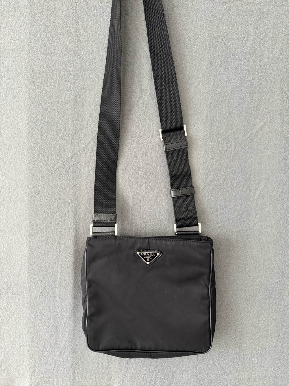 Prada Black Nylon Crossbody Messenger Bag - Picture 1 of 16